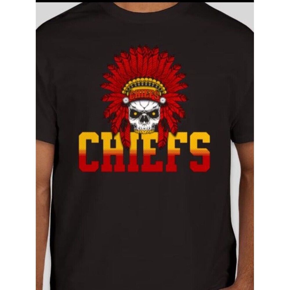 Chiefs T-Shirt Kansas City Football KC Arrowhead Black Size 3XL